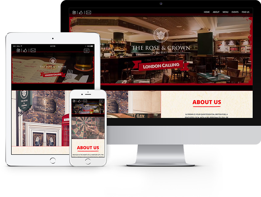 Rose and Crown Responsive Website